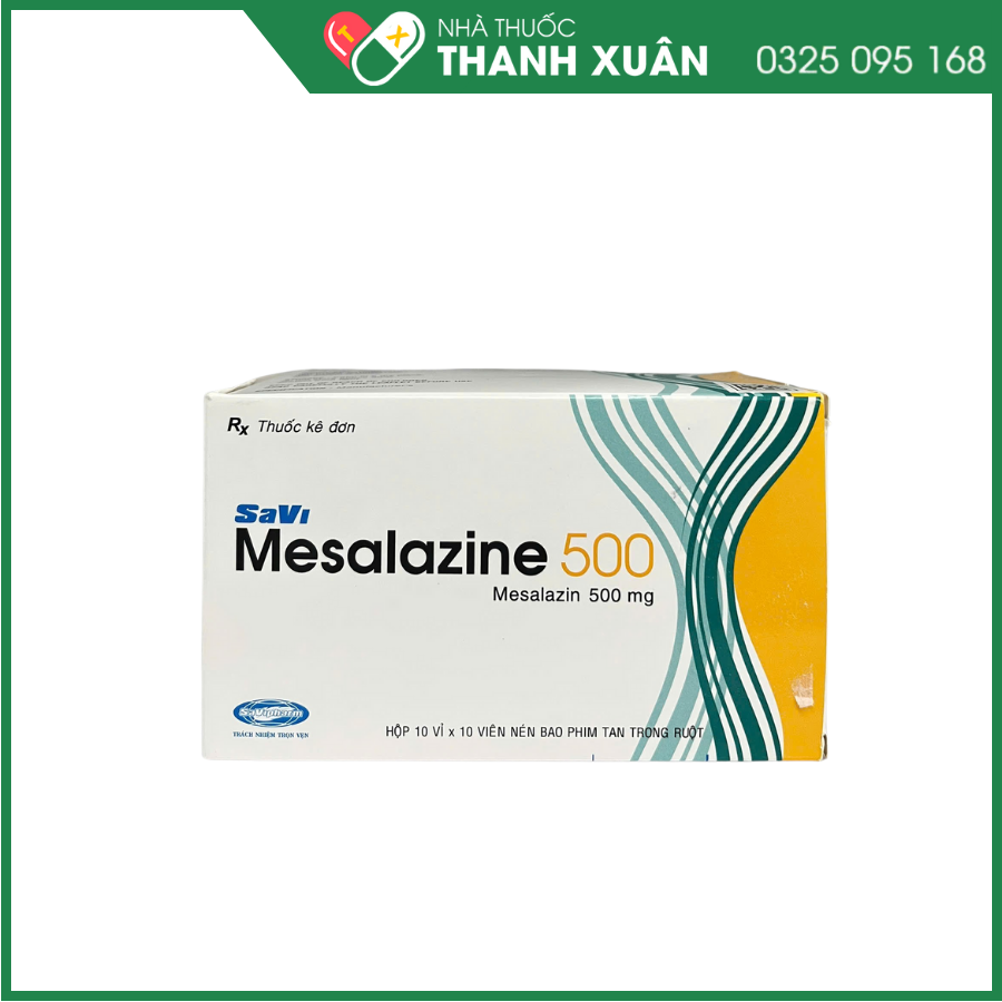 Thuốc Savi Mesalazine 500 điều trị viêm loét đại tràng